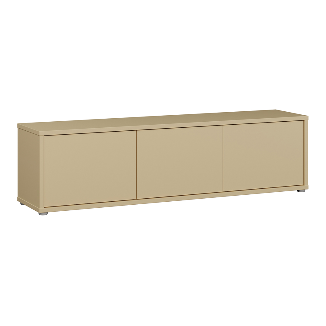 Wooden TV Stand Wide With 3 Push-to-Open Doors - Alice Springs
