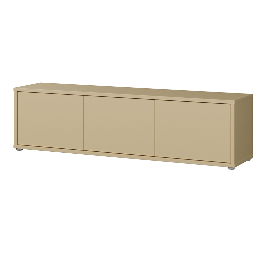 Wooden TV Stand Wide With 3 Push-to-Open Doors - Alice Springs