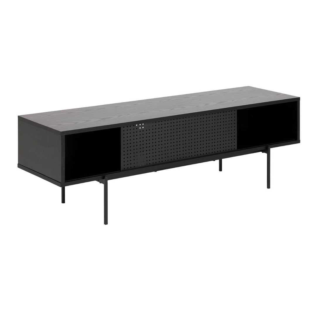 Wooden TV Stand With 1 Mesh Sliding Door - Angus