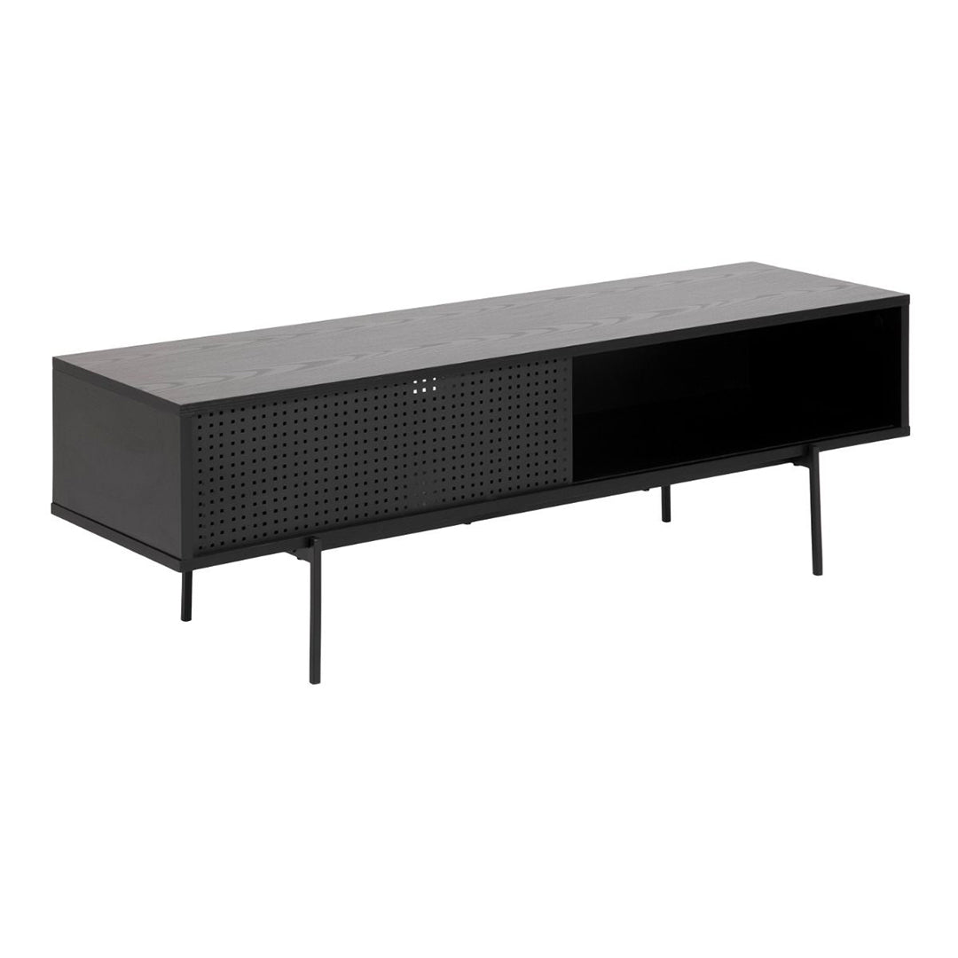 Wooden TV Stand With 1 Mesh Sliding Door - Angus