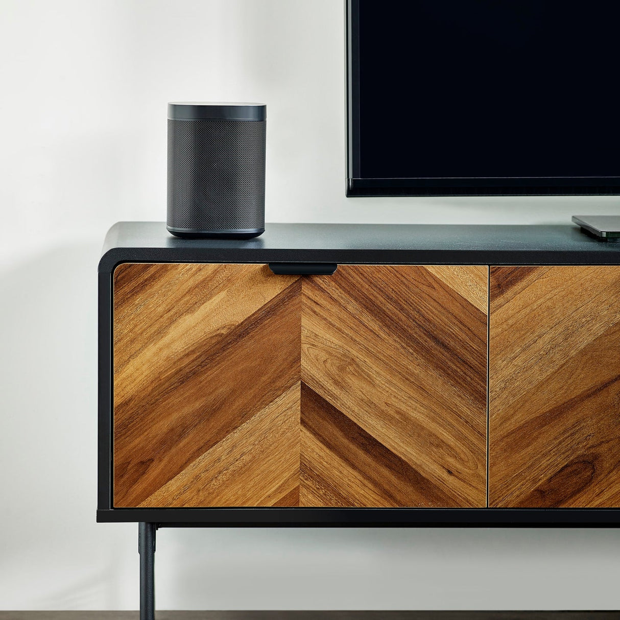 Wooden TV Stand With 2 Doors And 1 Shelf - Alvin