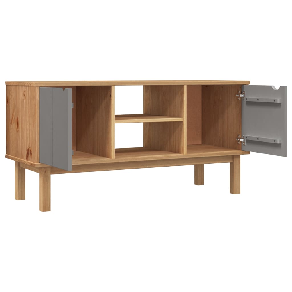 Wooden TV Stand With 2 Doors And 2 Shelves - Otta