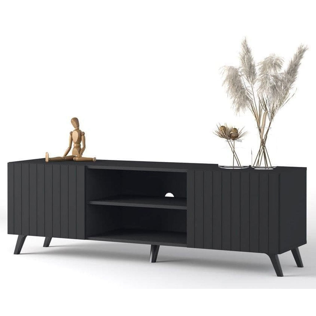 Wooden TV Stand With 2 Doors - Atlantic