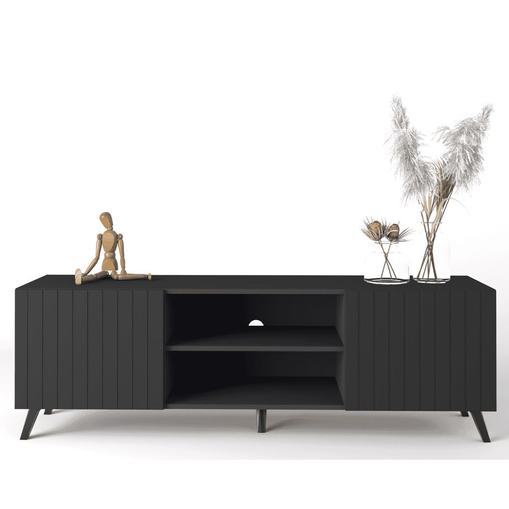 Wooden TV Stand With 2 Doors - Atlantic