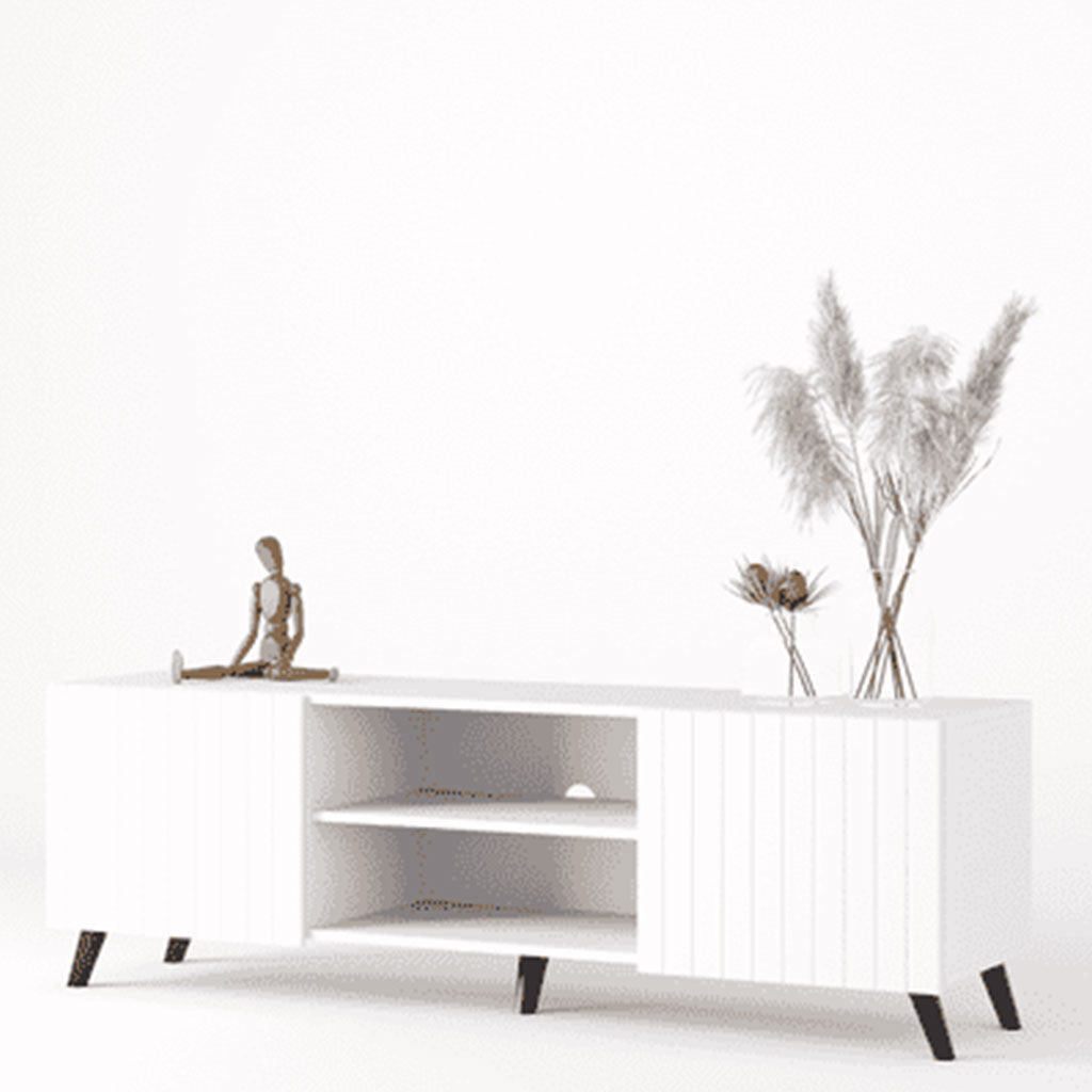 Wooden TV Stand With 2 Doors - Atlantic