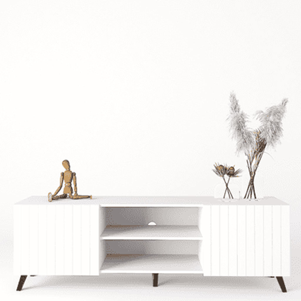 Wooden TV Stand With 2 Doors - Atlantic