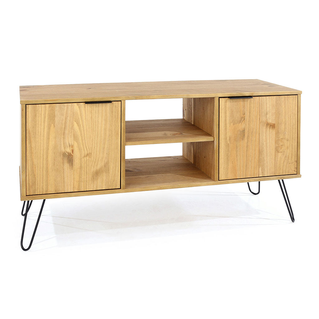 Wooden TV Stand With 2 Doors - Augusta