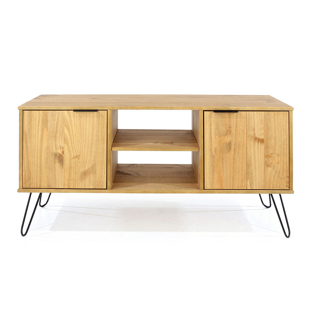 Wooden TV Stand With 2 Doors - Augusta