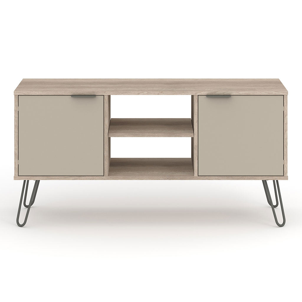 Wooden TV Stand With 2 Doors - Augusta