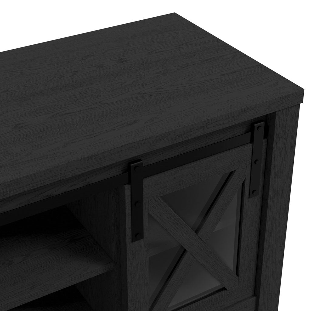 Wooden TV Stand With 2 Doors - Clover