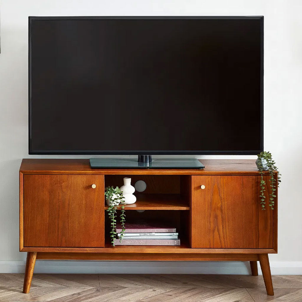Wooden TV Stand With 2 Doors - Lowry