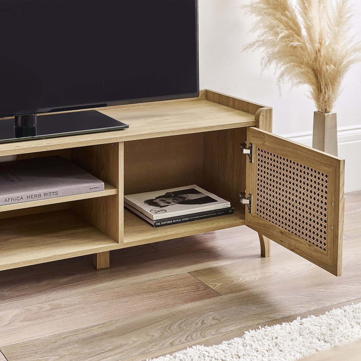 Wooden TV Stand With 2 Doors - Sydney