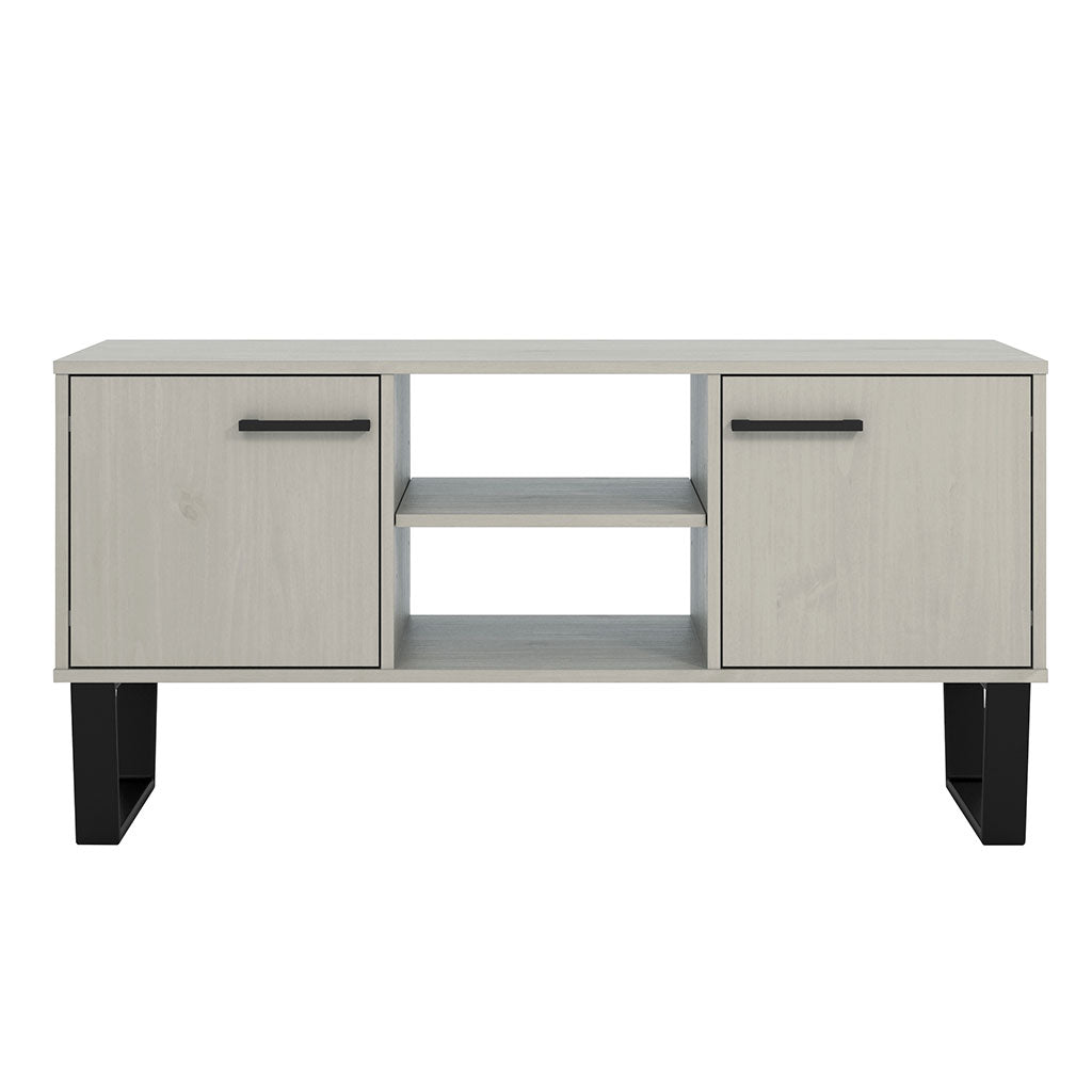 Wooden TV Stand With 2 Doors - Texas