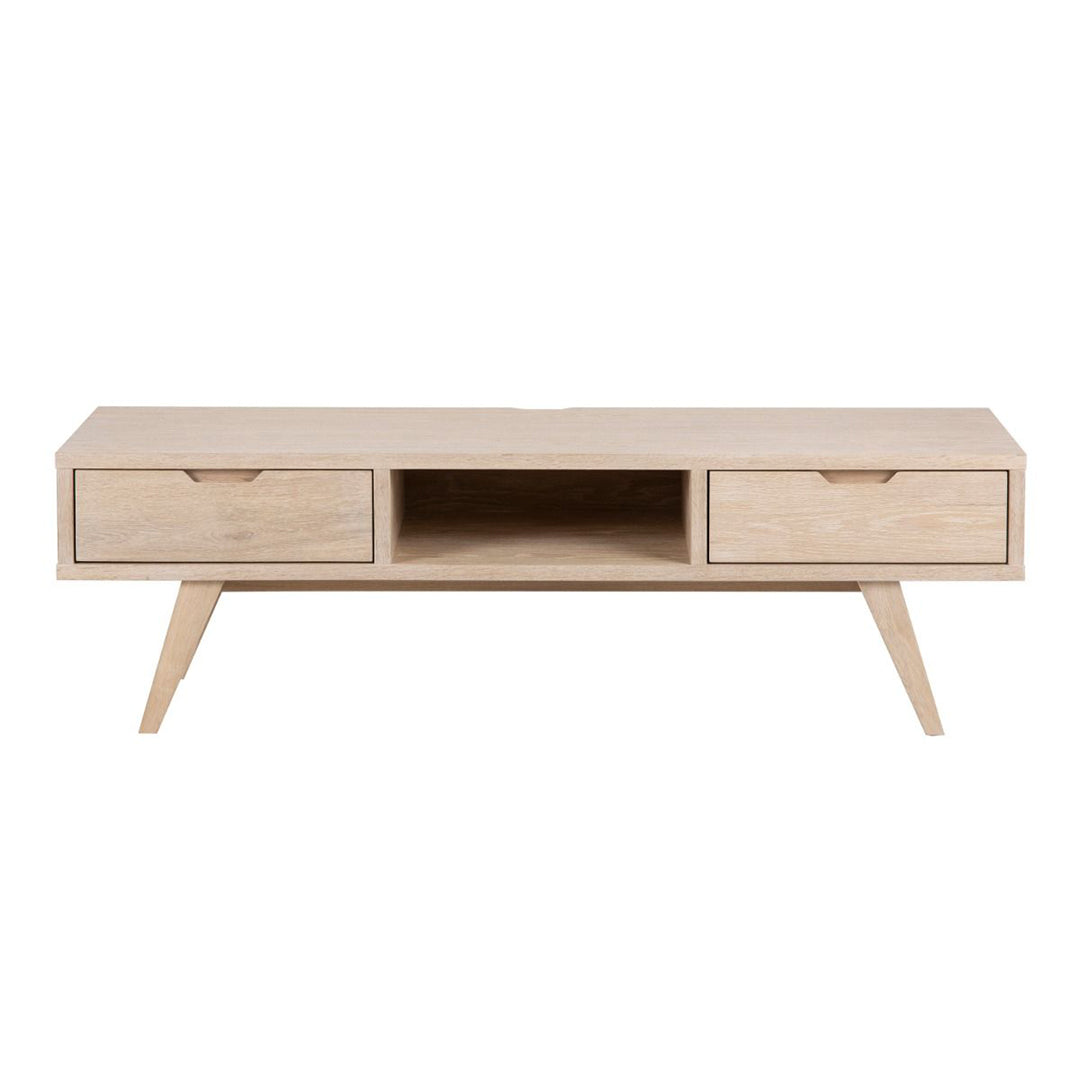 Wooden TV Stand With 2 Drawers - A-Line