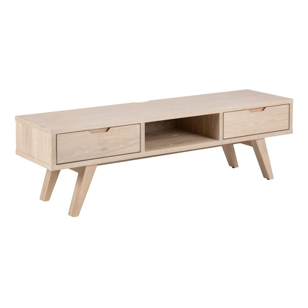 Wooden TV Stand With 2 Drawers - A-Line