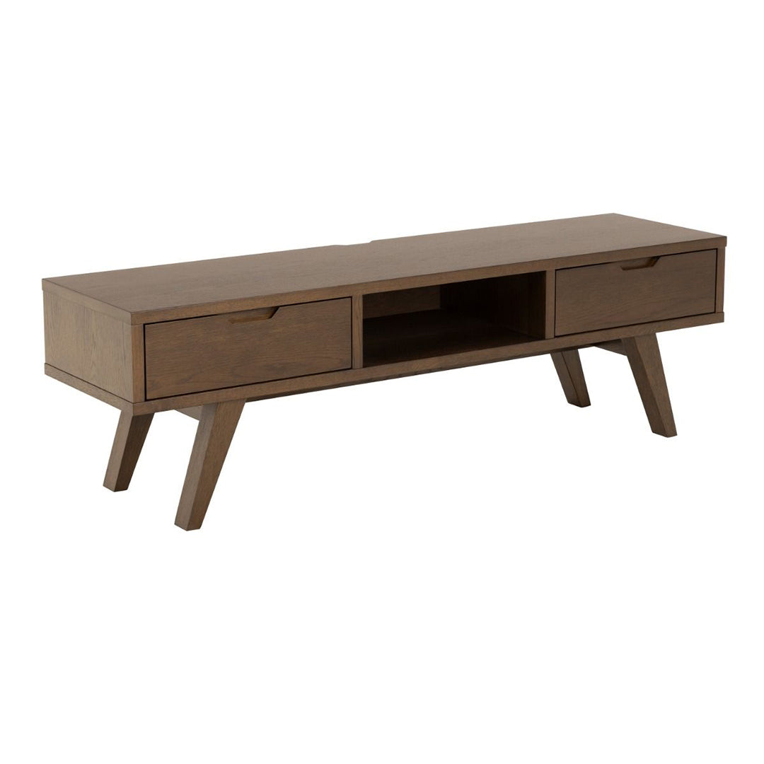 Wooden TV Stand With 2 Drawers - A-Line