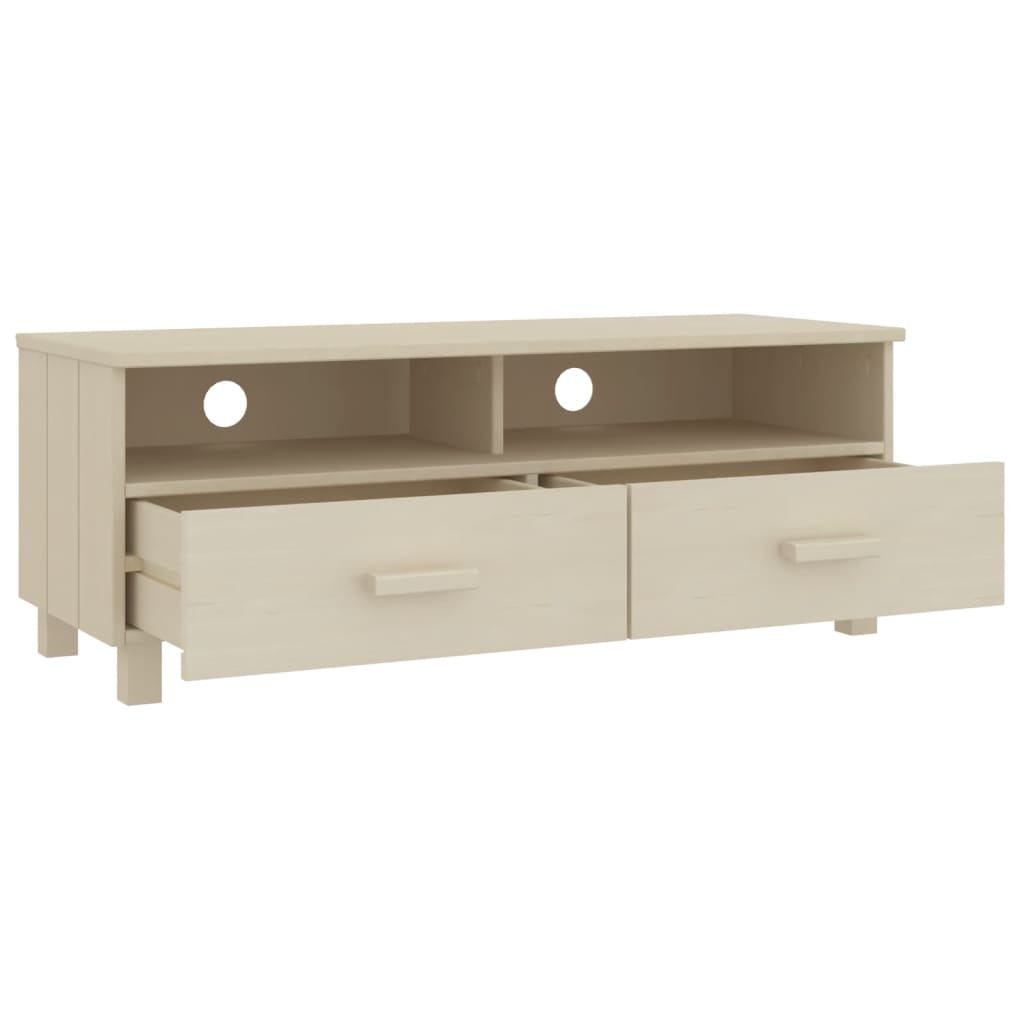 Wooden TV Stand With 2 Drawers - Hamar