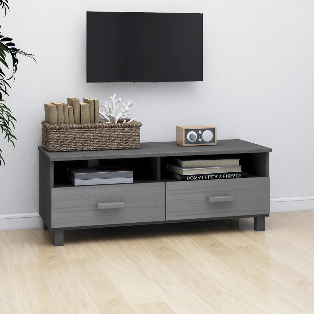 Wooden TV Stand With 2 Drawers - Hamar