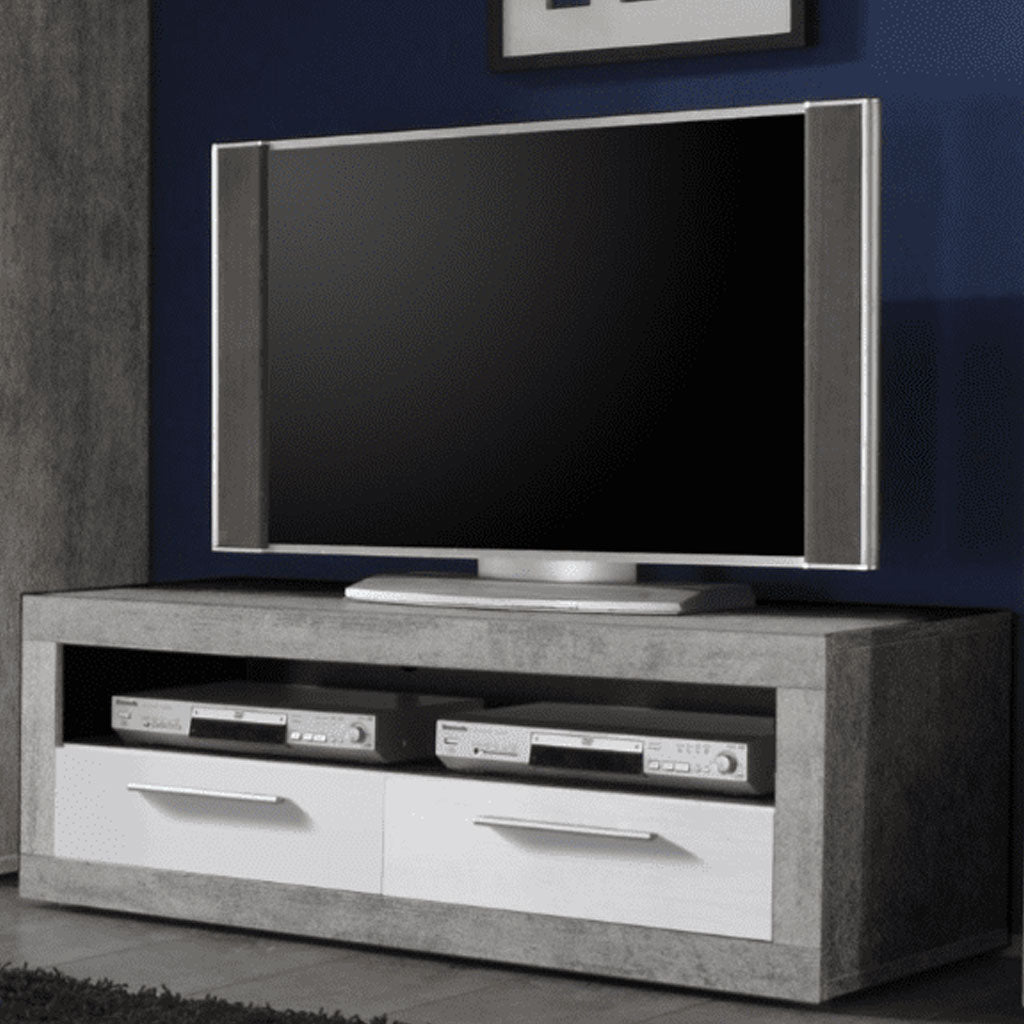 Wooden TV Stand With 2 Drawers - Petros