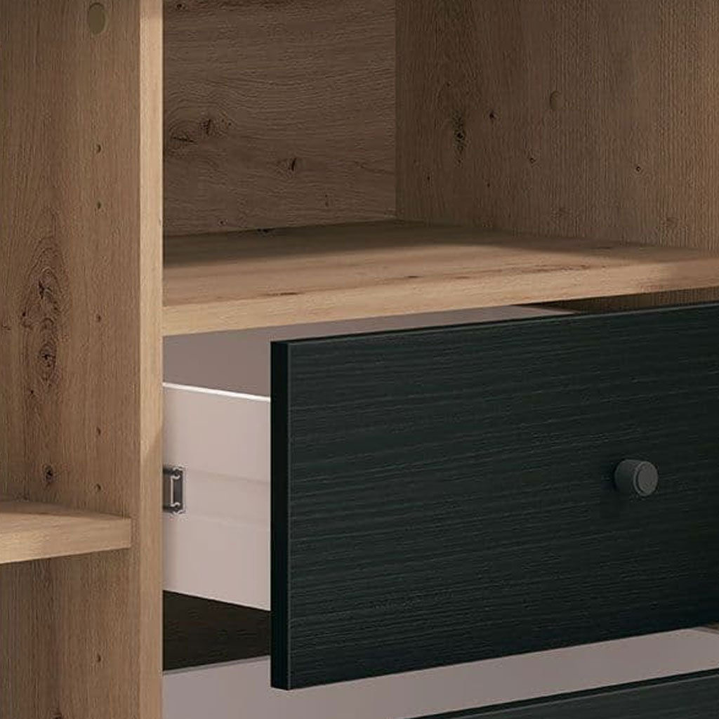 Wooden TV Stand With 3 Doors And 2 Drawers - Clinton