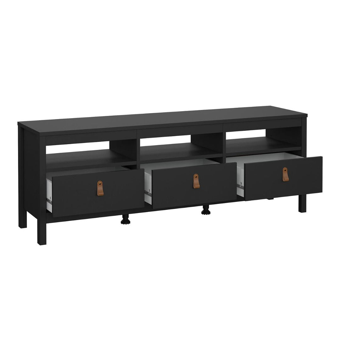Wooden TV Stand With 3 Drawers - Barcelona