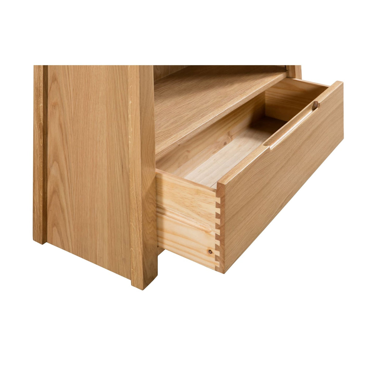 Wooden TV Stand With 3 Drawers - Curve