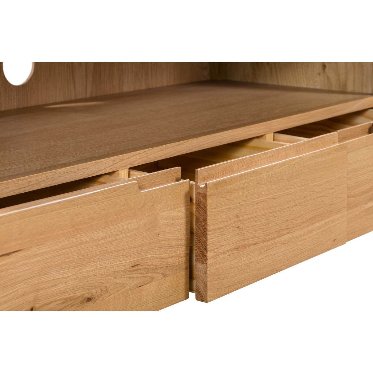 Wooden TV Stand With 3 Drawers - Curve