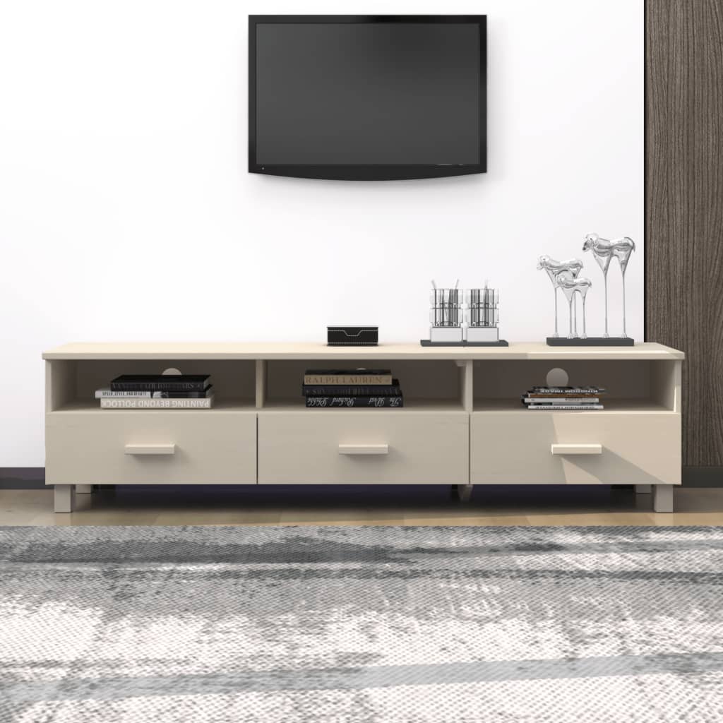 Wooden TV Stand With 3 Drawers - Hamar
