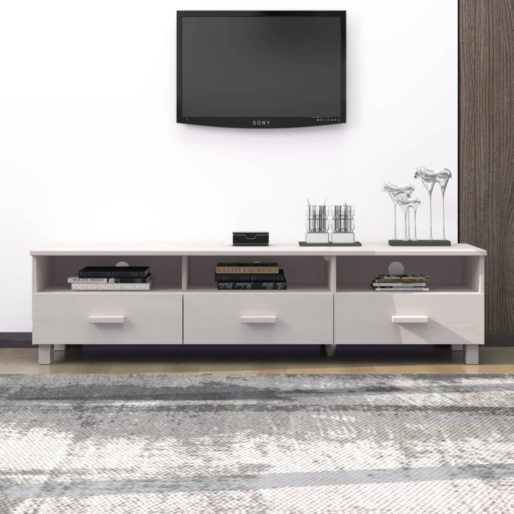 Wooden TV Stand With 3 Drawers - Hamar