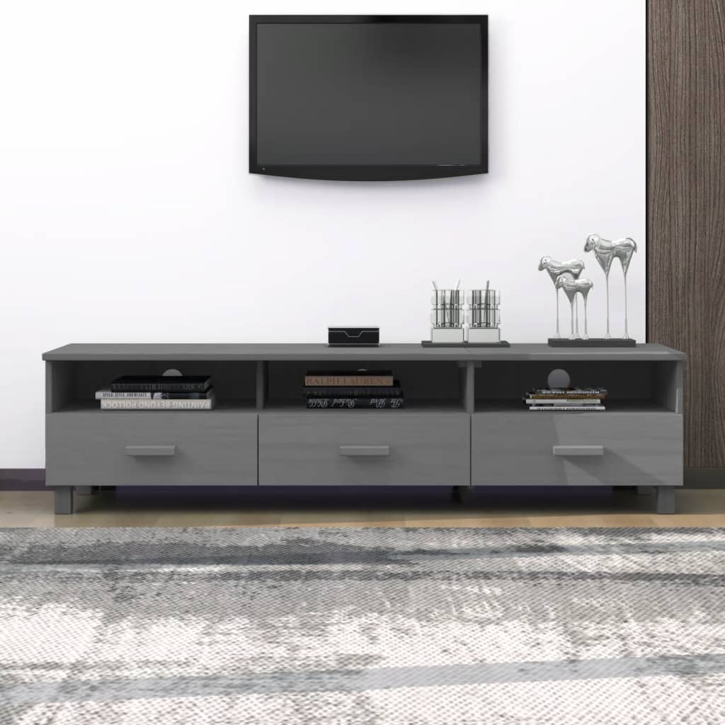 Wooden TV Stand With 3 Drawers - Hamar
