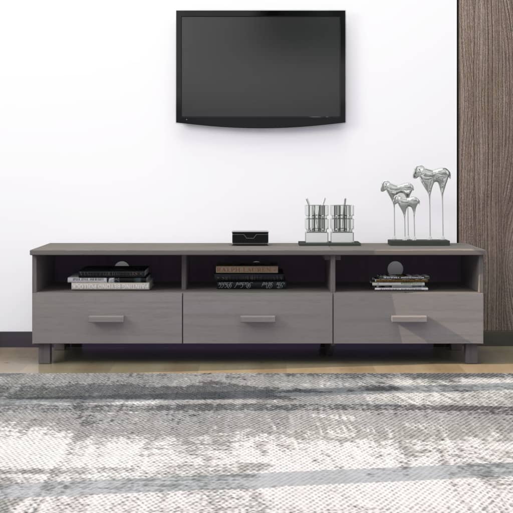Wooden TV Stand With 3 Drawers - Hamar
