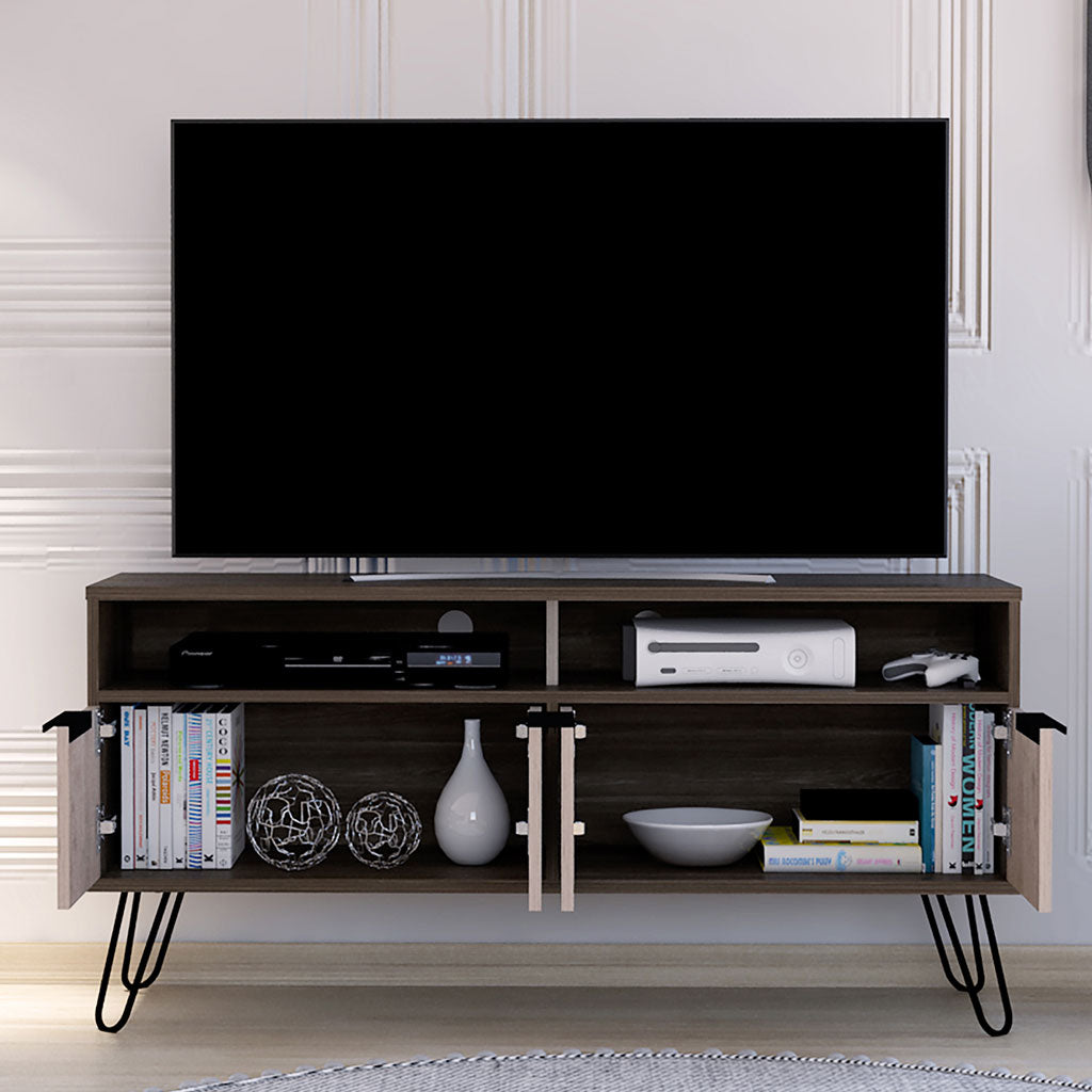 Wooden TV Stand With 4 Doors - Nevada