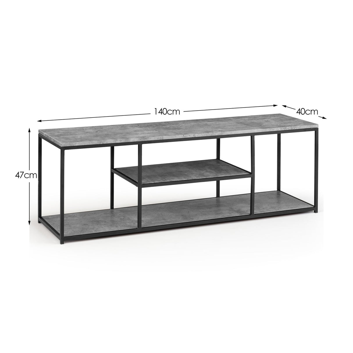 Wooden TV Stand With Metal Frame - Staten