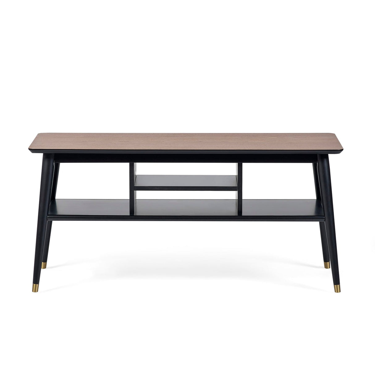Wooden TV Stand With Shelves - Findlay