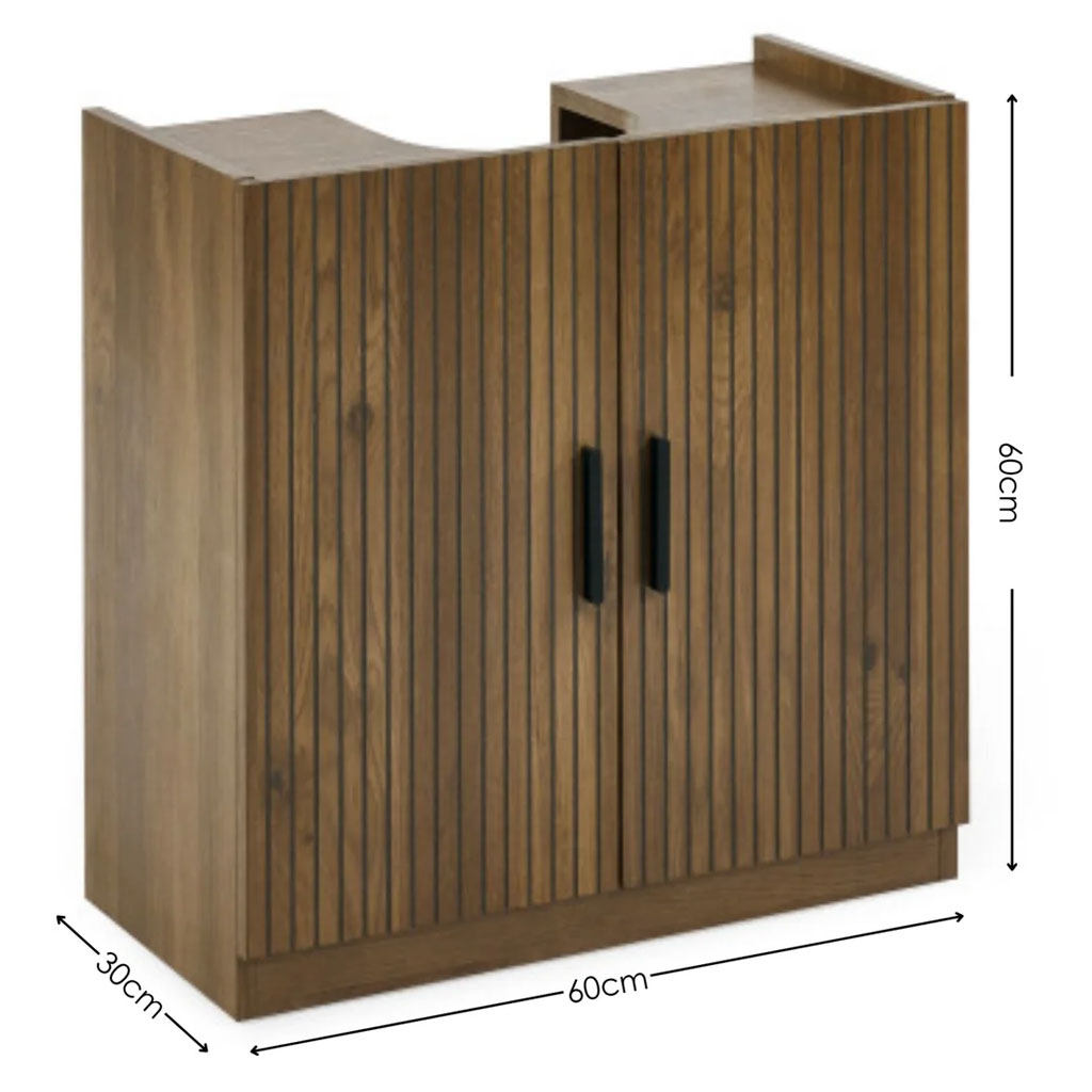 Wooden Under Sink Cabinet With 2 Doors - Hampshire