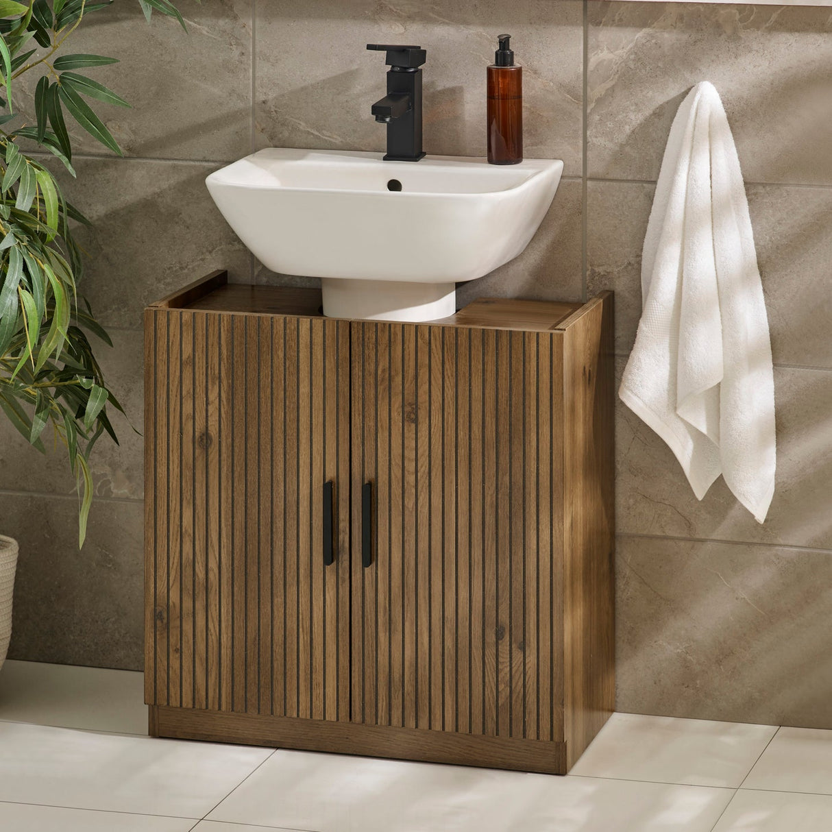 Wooden Under Sink Cabinet With 2 Doors - Hampshire