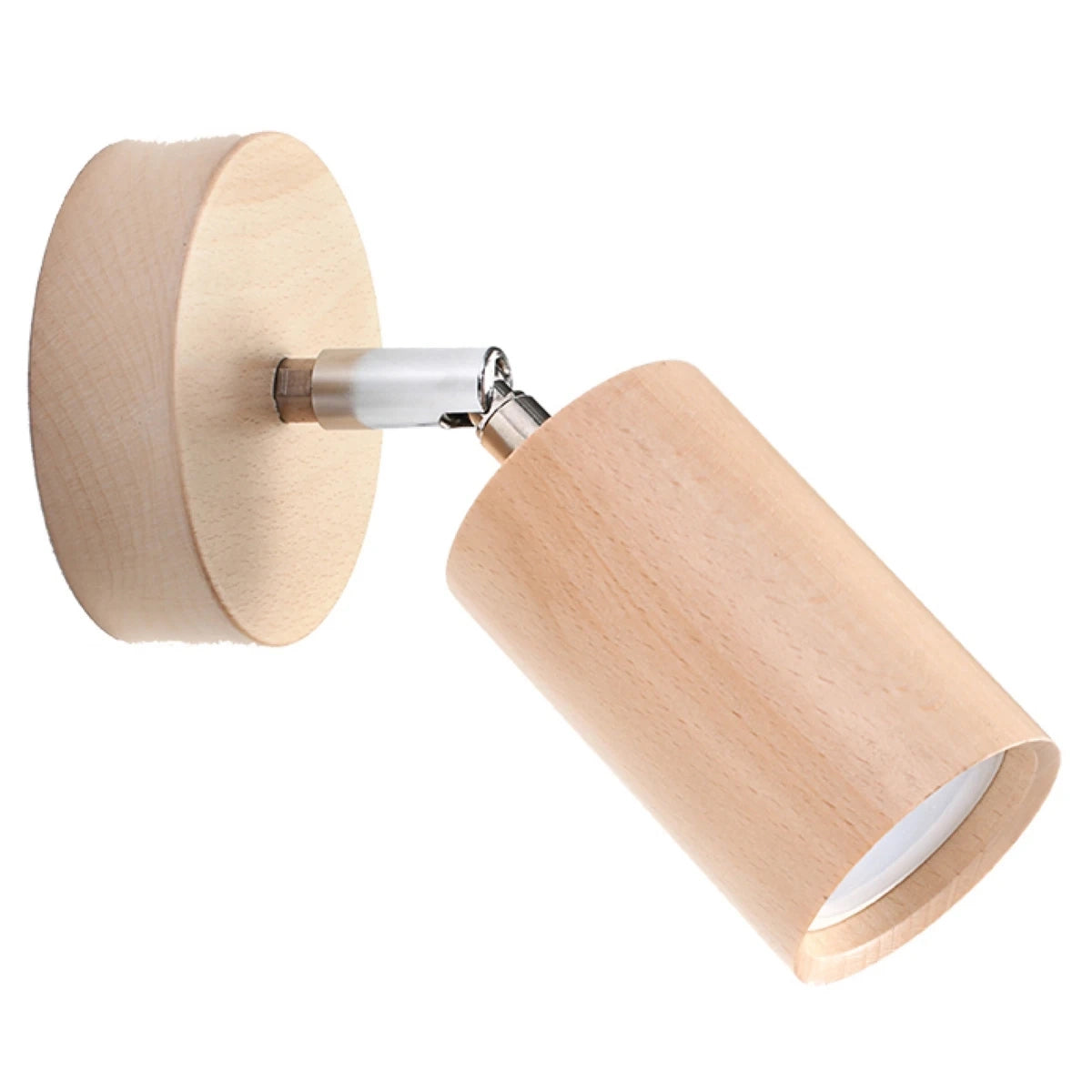 Wooden Wall Light With Berg Lamp - Peach Puff
