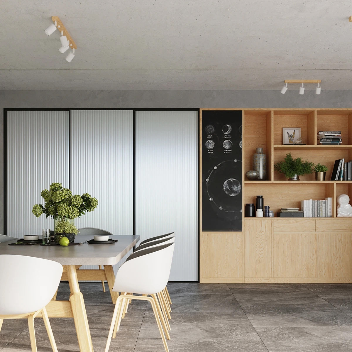 Wooden Wall Light With Steel Verdo Lamp - Peach Puff