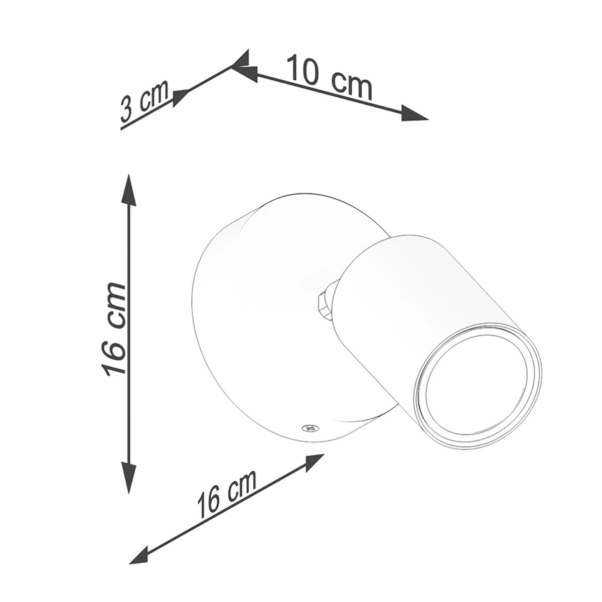 Wooden Wall Light With Steel Verdo Lamp - Peach Puff