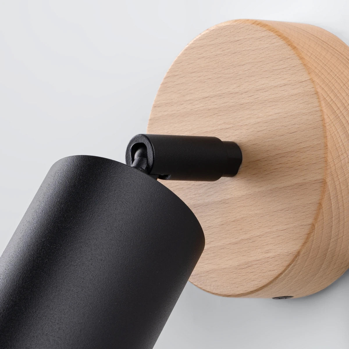 Wooden Wall Light With Steel Verdo Lamp - Peach Puff