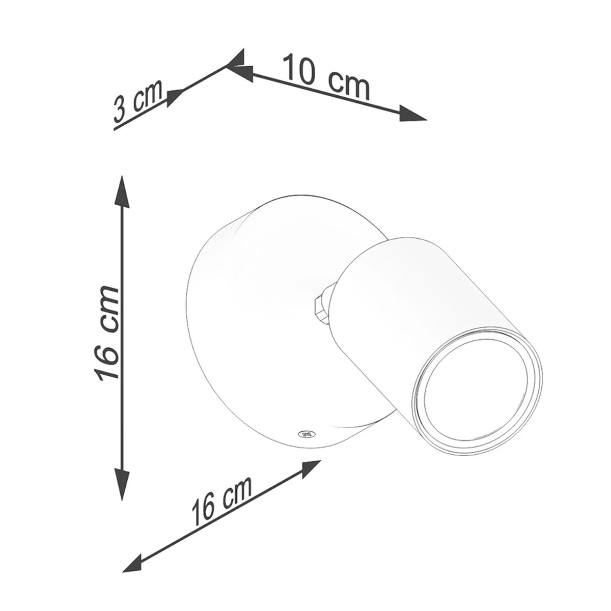 Wooden Wall Light With Steel Verdo Lamp - Peach Puff