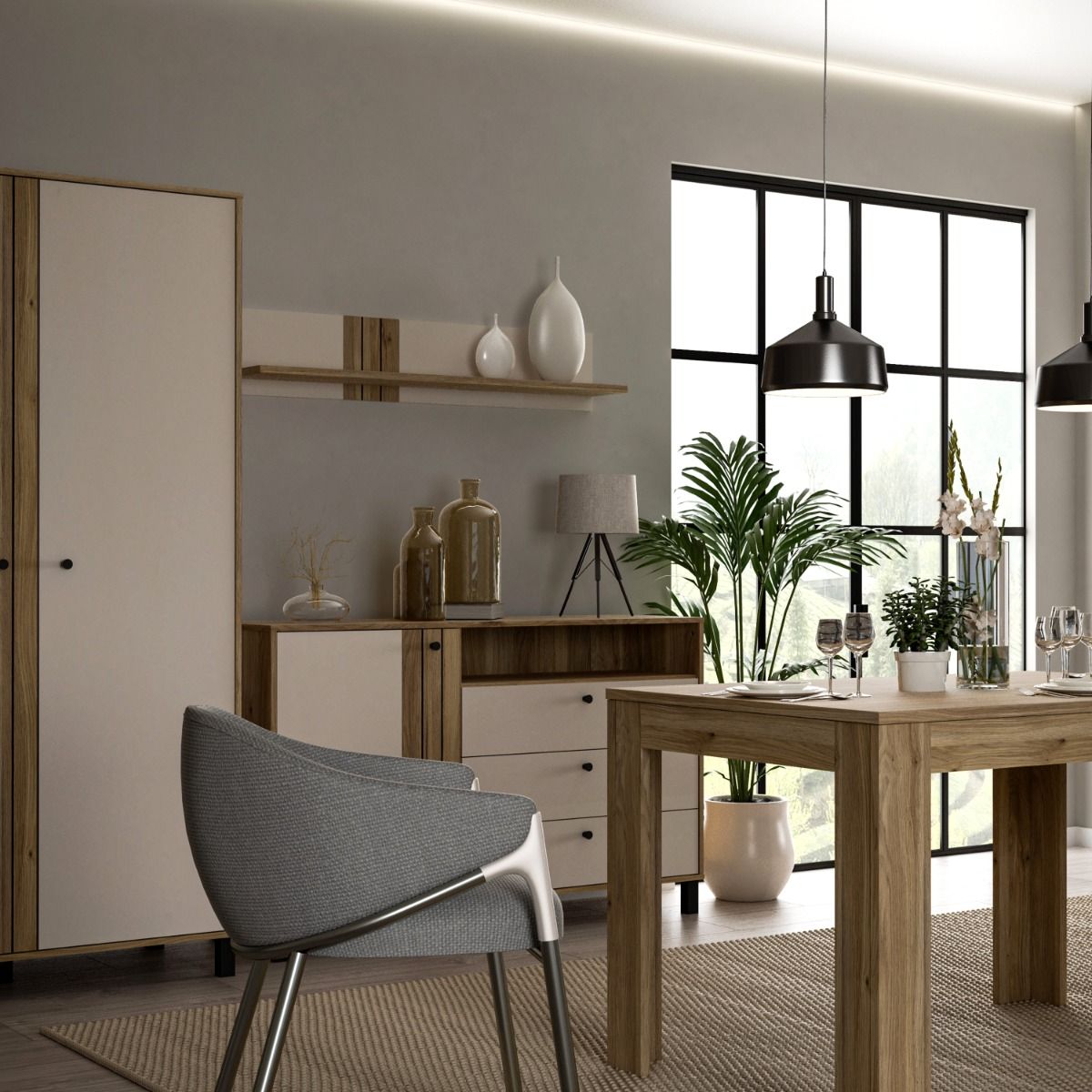 Wooden Wall Shelf 120cm Wide - Grafton