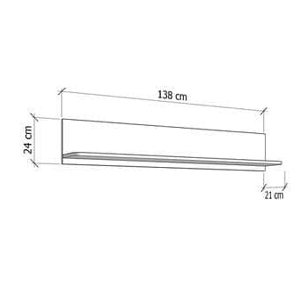 Wooden Wall Shelf 137.5cm Wide - Dearborn