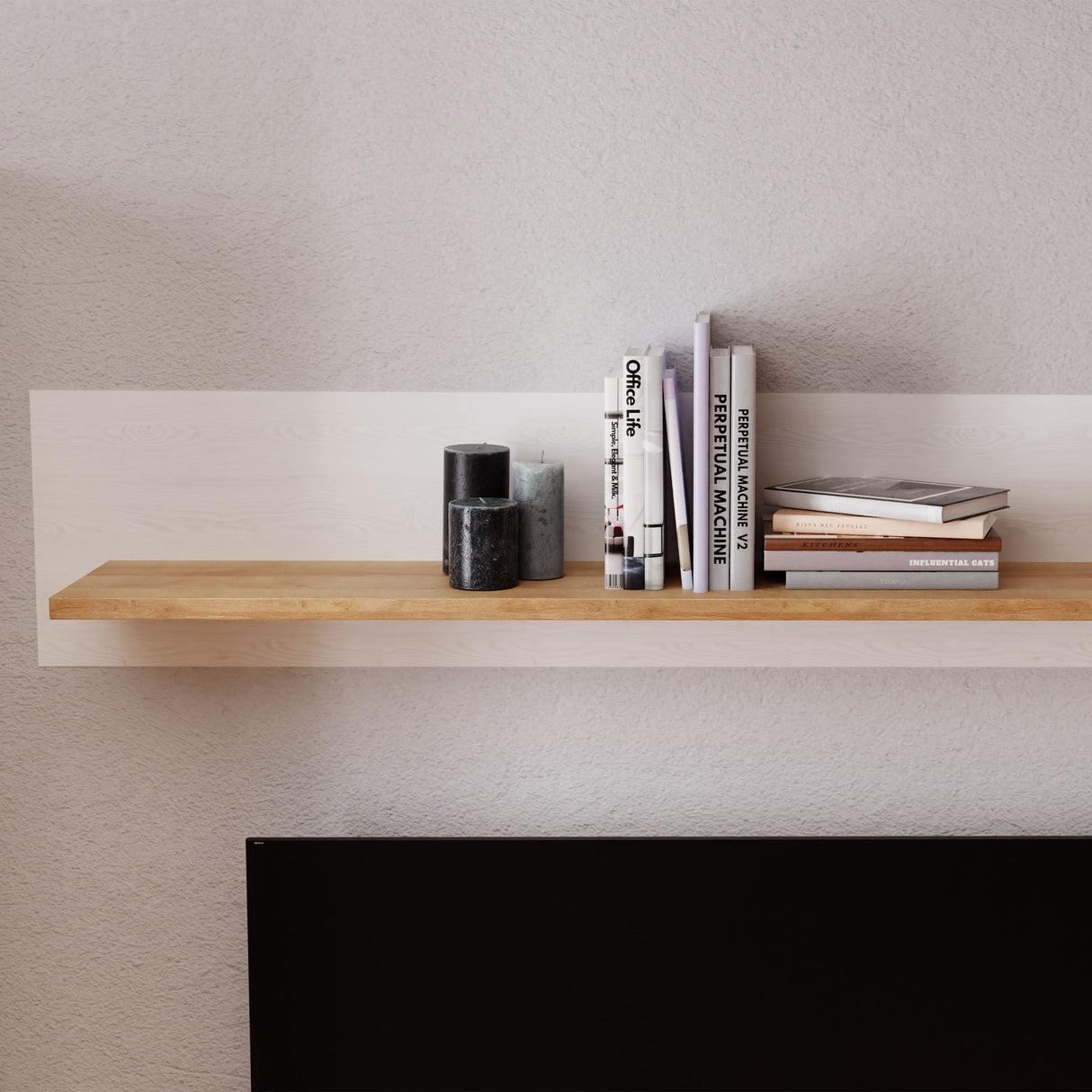 Wooden Wall Shelf 160cm Wide - Bohol