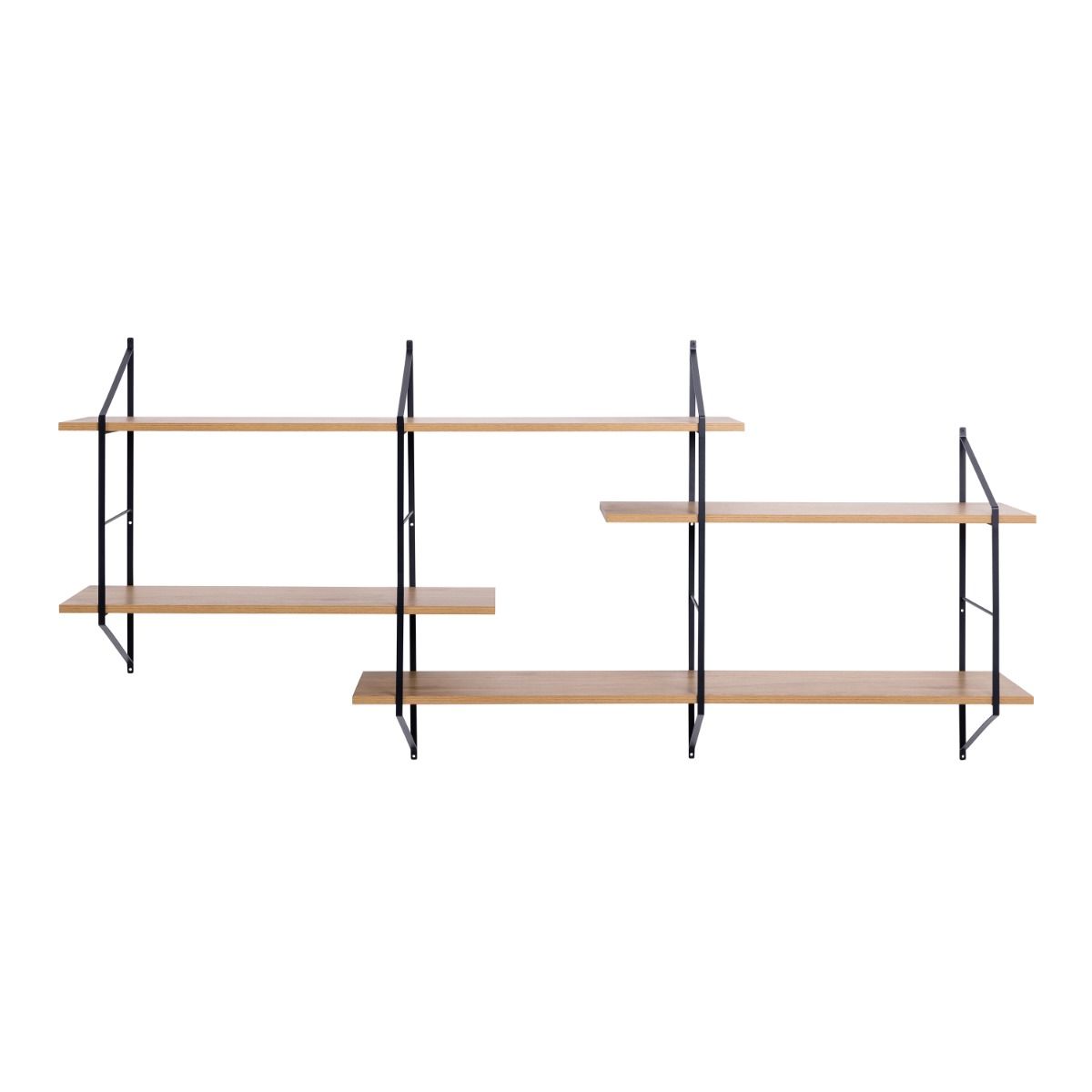 Wooden Wall Shelving Unit With 4 Shelves - Belfast