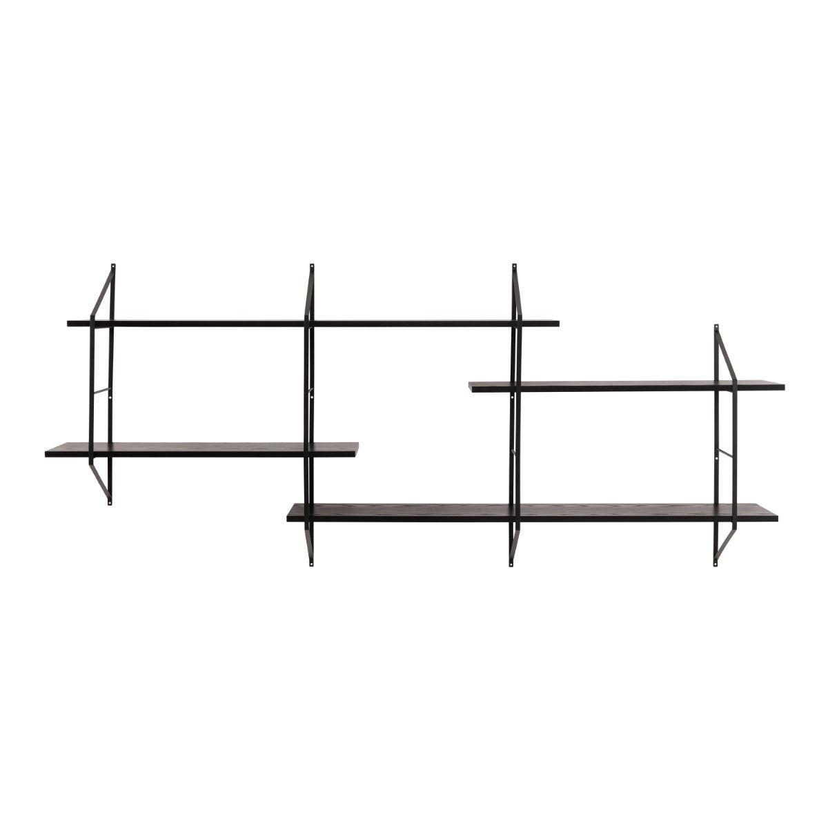 Wooden Wall Shelving Unit With 4 Shelves - Belfast