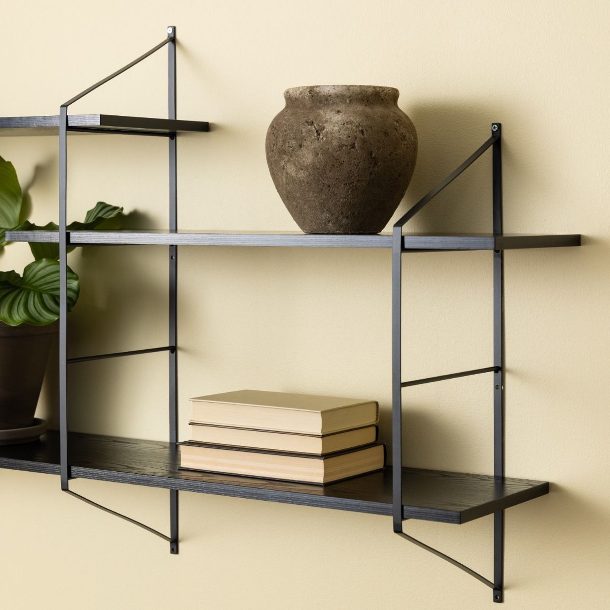 Wooden Wall Shelving Unit With 4 Shelves - Belfast