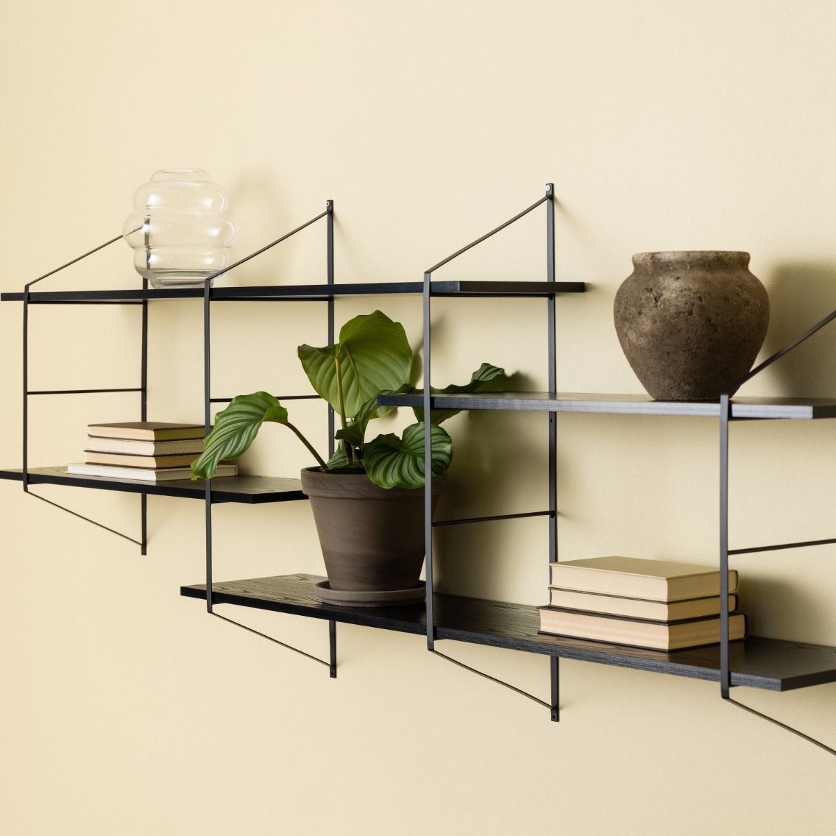 Wooden Wall Shelving Unit With 4 Shelves - Belfast