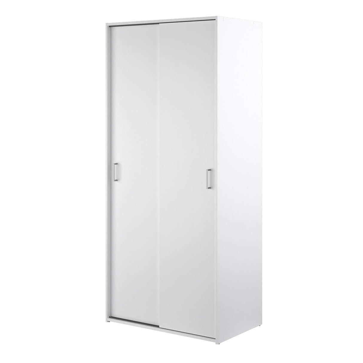 Wooden Wardrobe 175cm High With 2 Sliding Doors - Space