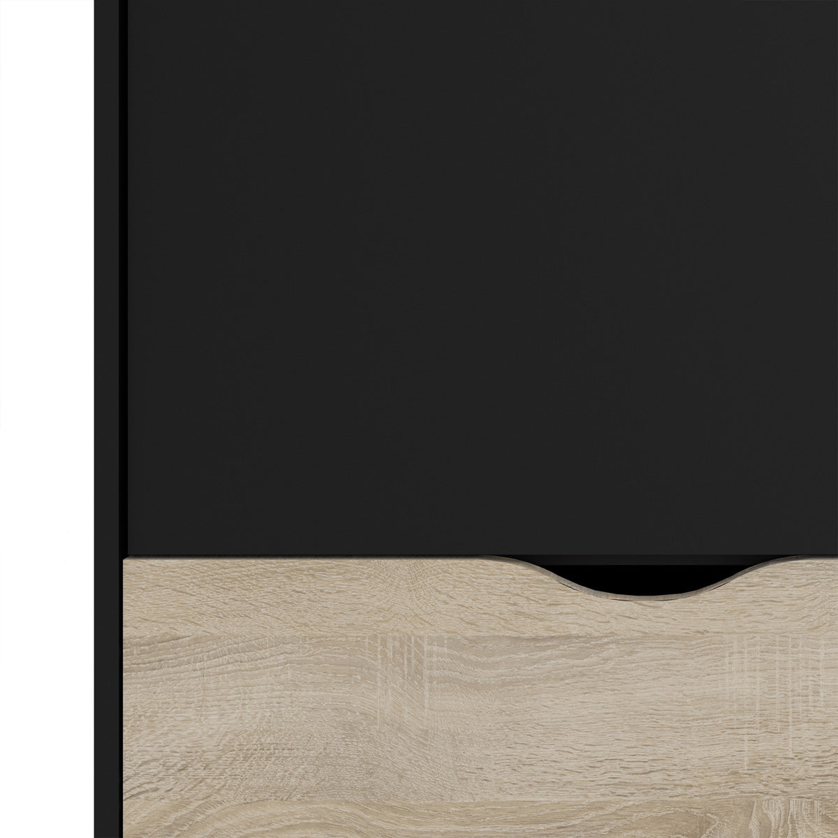 Wooden Wardrobe With 2 Doors And 2 Drawers - Oslo